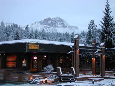 Hotel Exterior in Winter